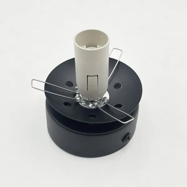 Plafonieră ELIAS 1xE14/5W/230V Ø 13 cm negru/gri fumuriu