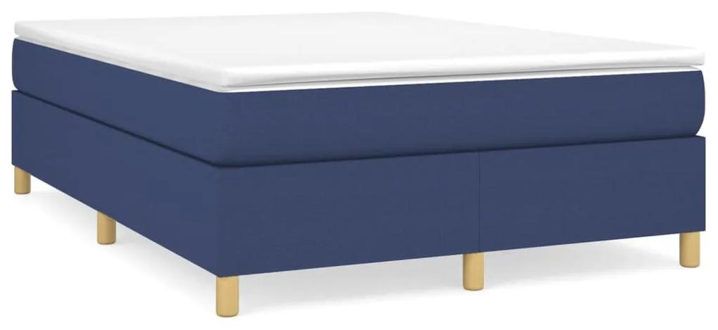 3120959 vidaXL Cadru de pat, albastru, 140x190 cm, material textil
