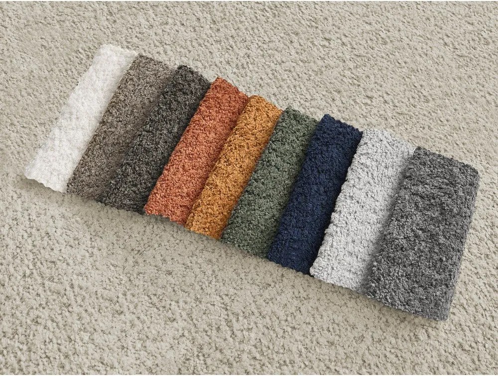 Canapea bej cu tapițerie din țesătură bouclé 286 cm Azra – Bobochic Paris