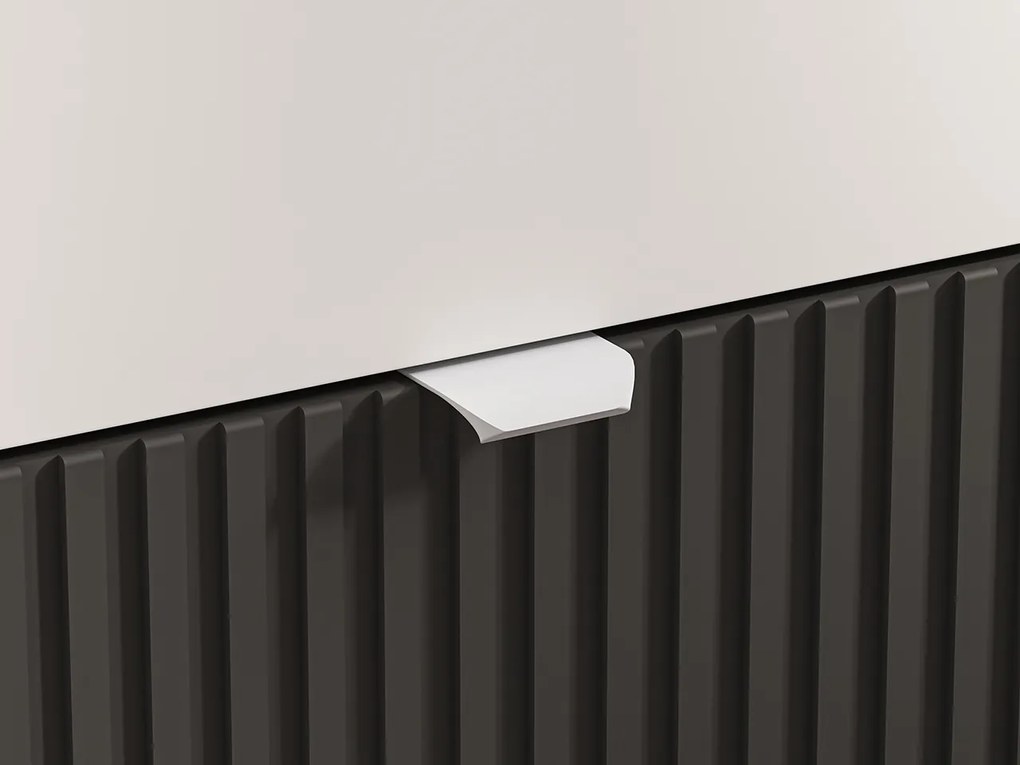 Comoda living dormitor hol cu 4 sertare, alb mdf grafit stejar, 82x86x40 cm, canturi abs alb/mdf grafit/stejar, 82 cm, 40 cm, 86 cm