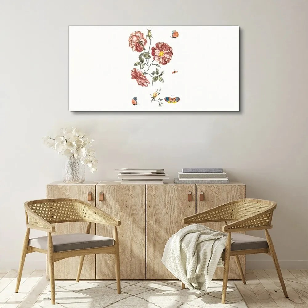 Tablou canvas Flori Plante Fluture