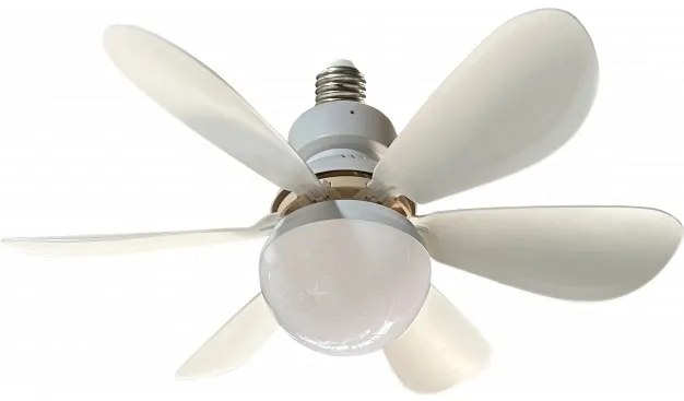 Bec LED cu ventilator Optonica 12W, lumina calda/neutra/rece 3000-6000K, telecomanda, alba, IP20