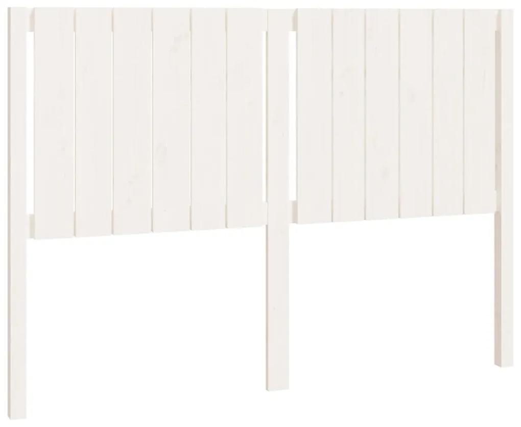 818871 vidaXL Tăblie de pat, alb, 145,5x4x100 cm, lemn masiv de pin