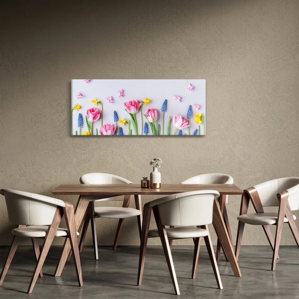 Tablou - Flori de primăvară (120x50 cm)