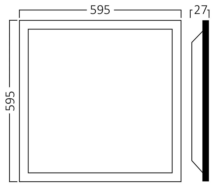 Panou LED incastrat BP28-56630, 595x595mm, 50W, 4500lm, lumina rece, alb, IP40, Braytron