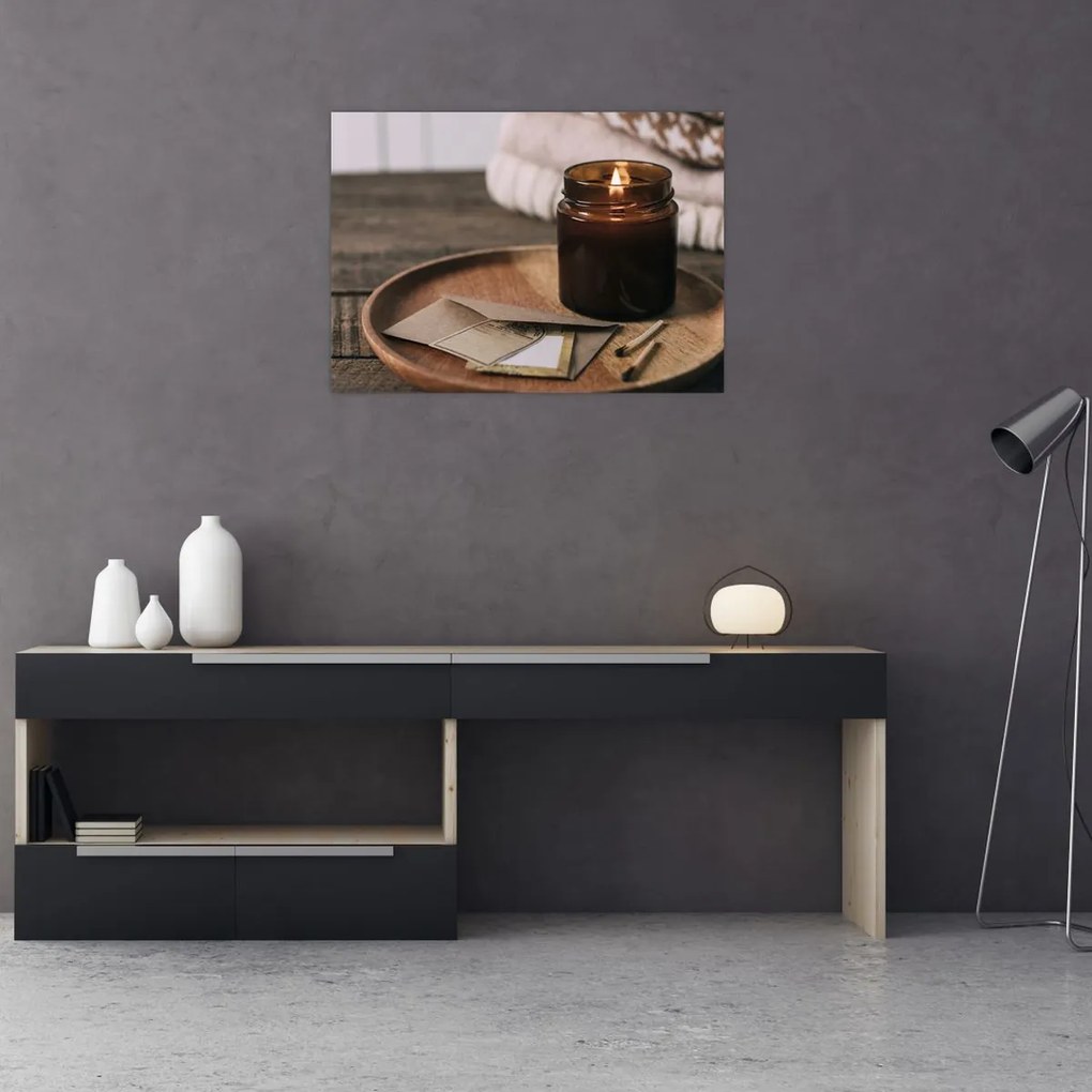 Tablou - Lumânare aprinsă (70x50 cm)