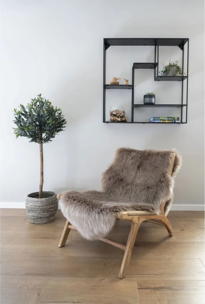 Fotoliu Derby din polyrattan cu picioare din tec natural