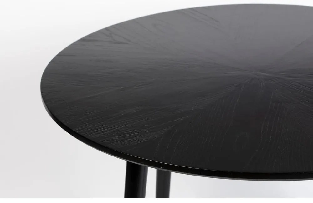 Masă de dining rotundă cu blat cu aspect de lemn de stejar ø 100 cm Fabio – White Label