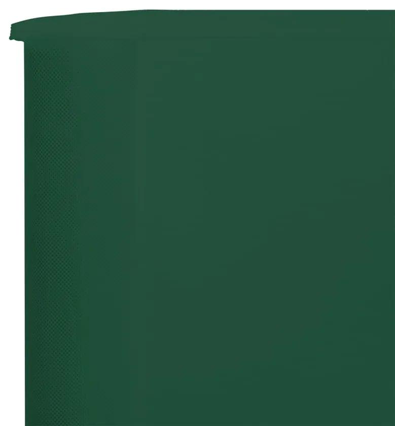 Paravan anti-vant cu 6 panouri, verde, 800 x 120 cm, textil Verde, 800 x 120 cm