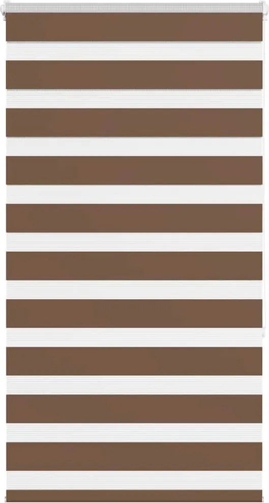 vidaXL Jaluzea tip zebra maro lățime țesătură 65,9 cm poliester