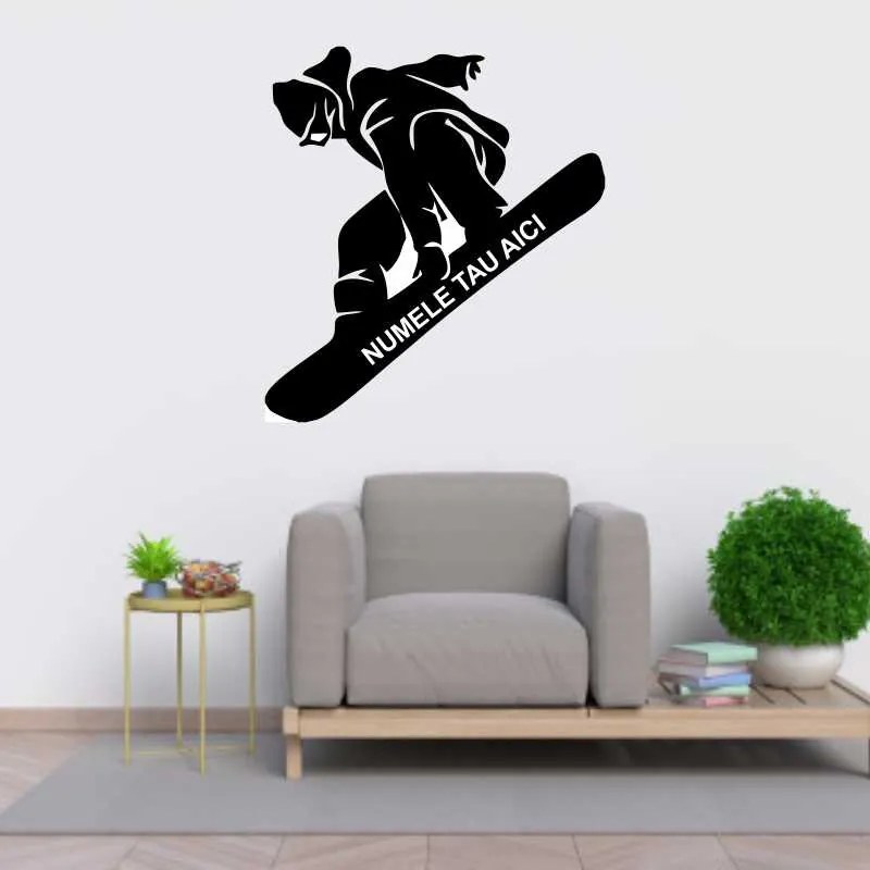 Sticker perete Silueta snowboard 1