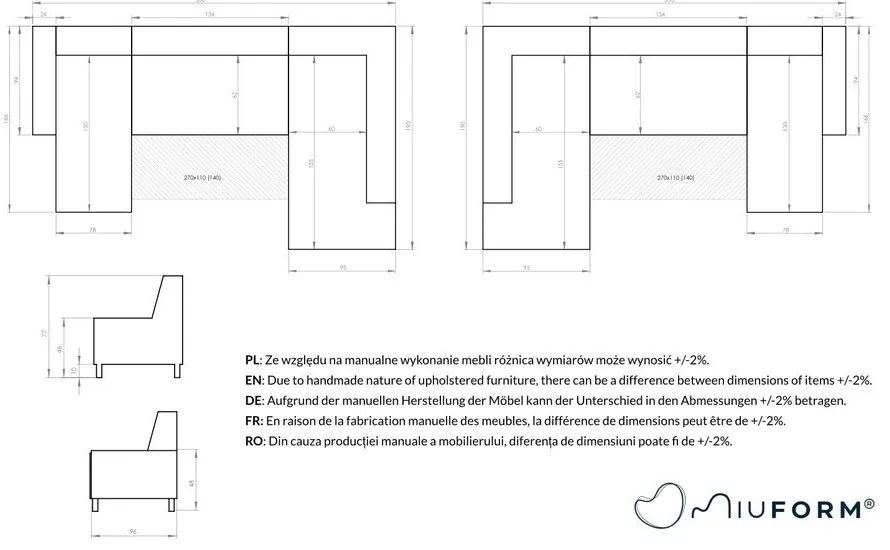 Colțar turcoaz extensibil (cu colț pe partea stângă /în formă de "U") Dazzling Daisy – Miuform