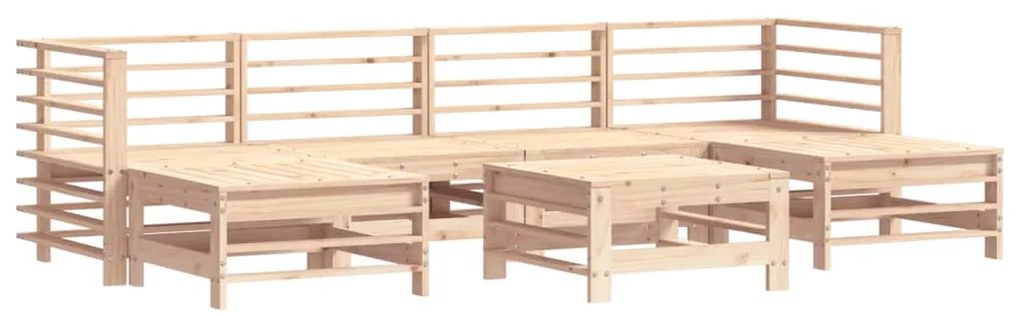 3186396 vidaXL Set mobilier de grădină, 7 piese, lemn masiv de pin