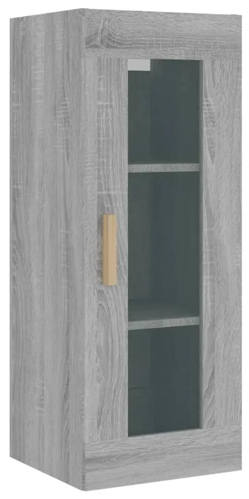 Dulap inalt, gri sonoma, 34,5x34x180 cm, lemn prelucrat