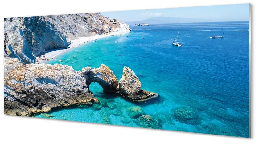 Tablouri acrilice Grecia Plaja coasta mare
