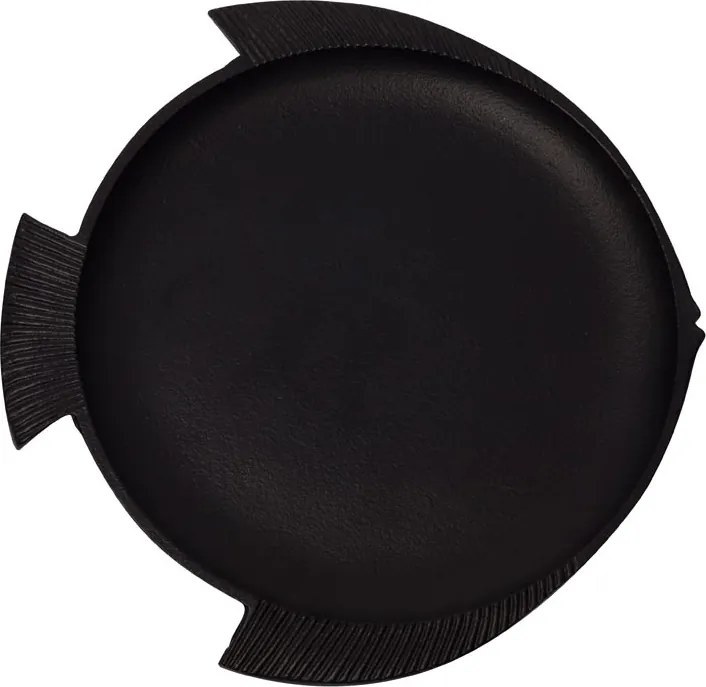 Tava servire, neagra, din aluminiu, D31cm, Fish