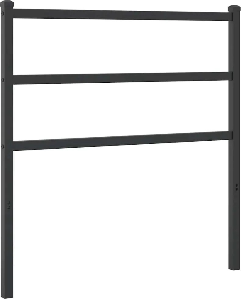 vidaXL Tăblie de pat de schimb metalică, negru, 90 cm