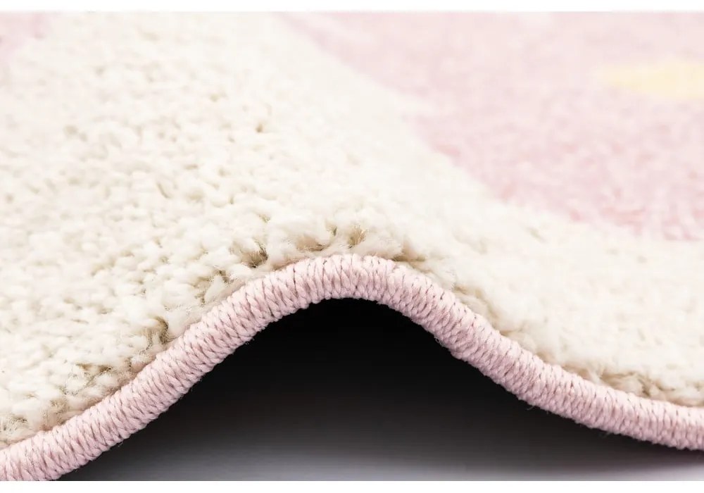 Covor pentru copii roz-fildeș 80x150 cm Dazzy Rose – FD