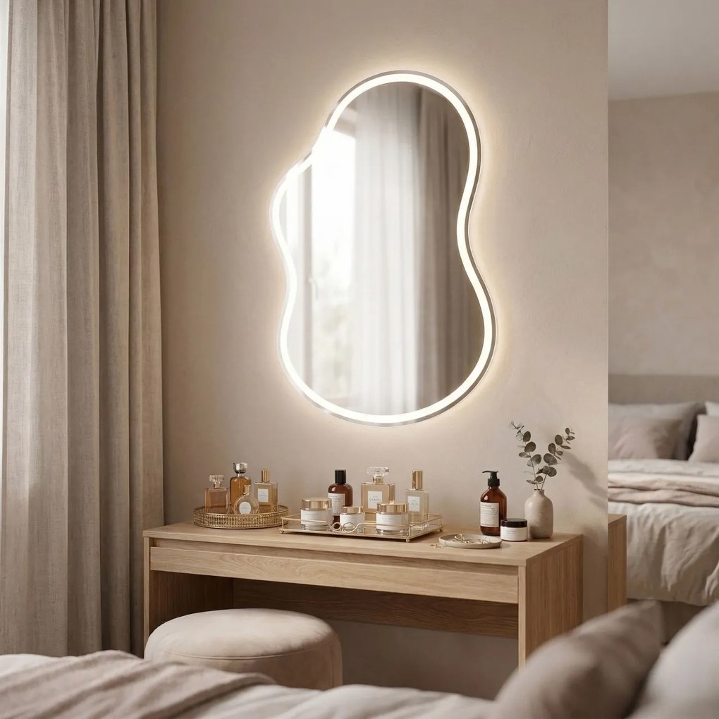 Oglindă LED UNO 80x55 cm