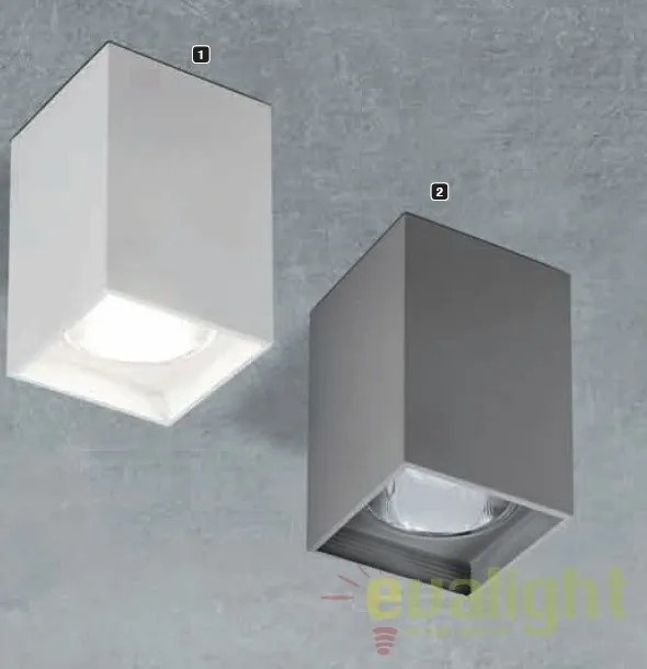 Spot aplicat modern gri dim.13,5 x 13,5 cm Maddox 2487 RX