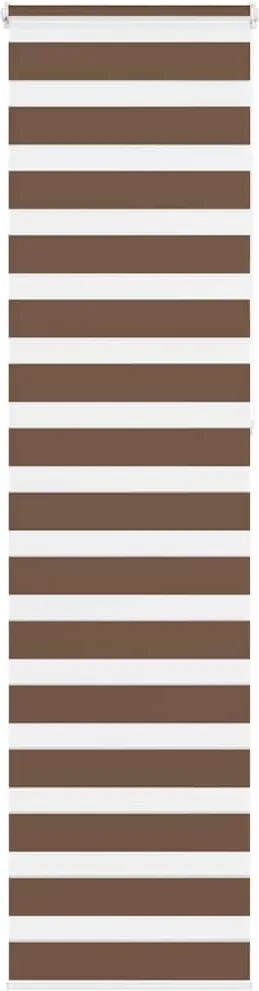 vidaXL Jaluzea tip zebra maro lățime țesătură 50,9 cm poliester