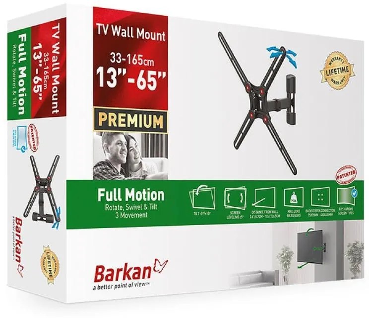 Suport TV perete Barkan FM 13-65" 40kg