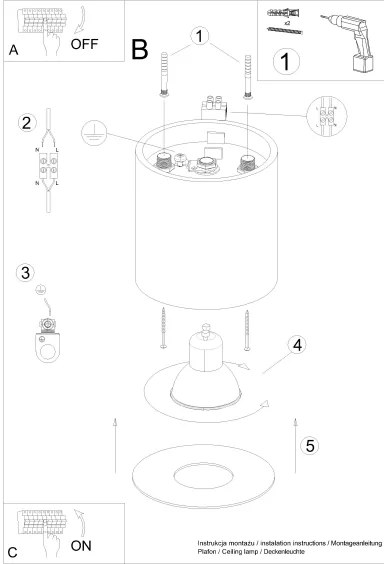 Spot Sollux SL.1281 MIKA 1xGU10/10W/230V negru