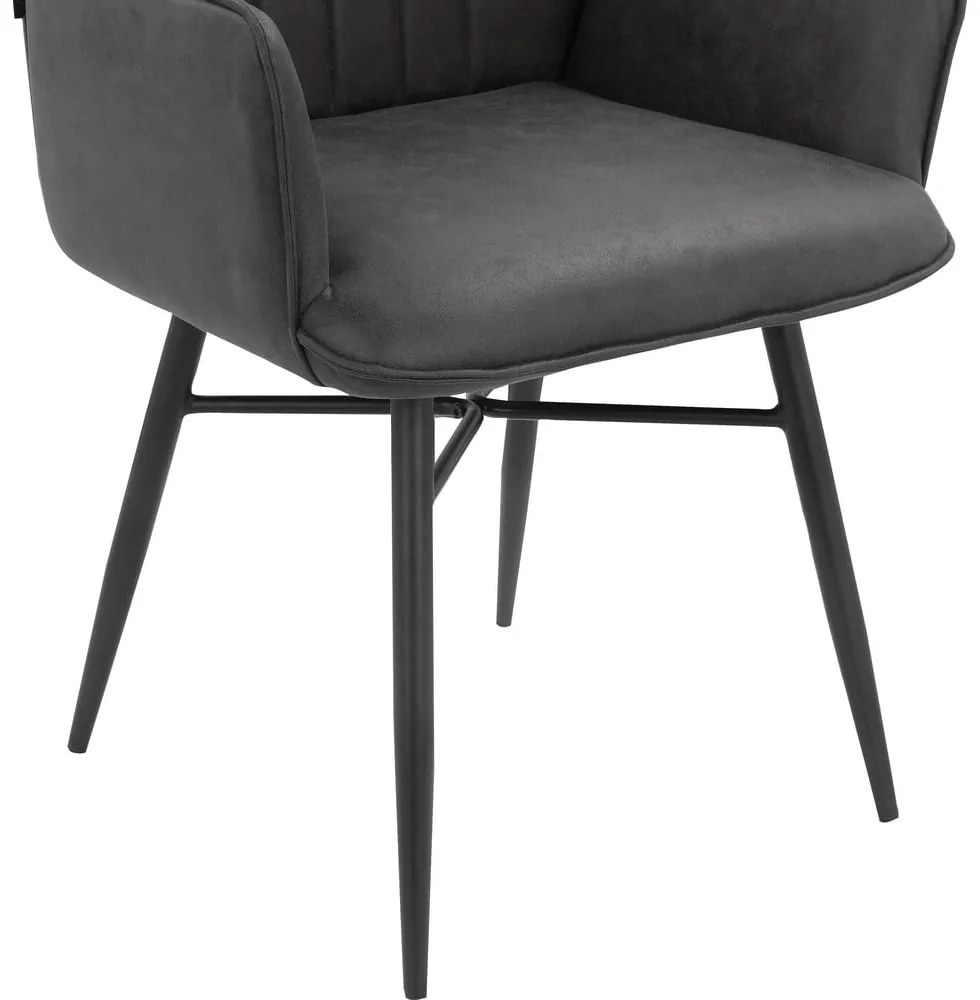 Scaune de dining gri-antracit 2 buc. Anzo – Støraa