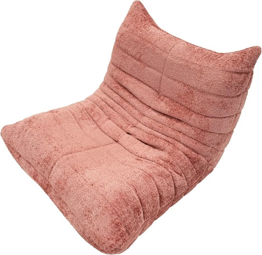 Fotoliu bean bag roz cu tapițerie din țesătură bouclé Mask – Mauro Ferretti