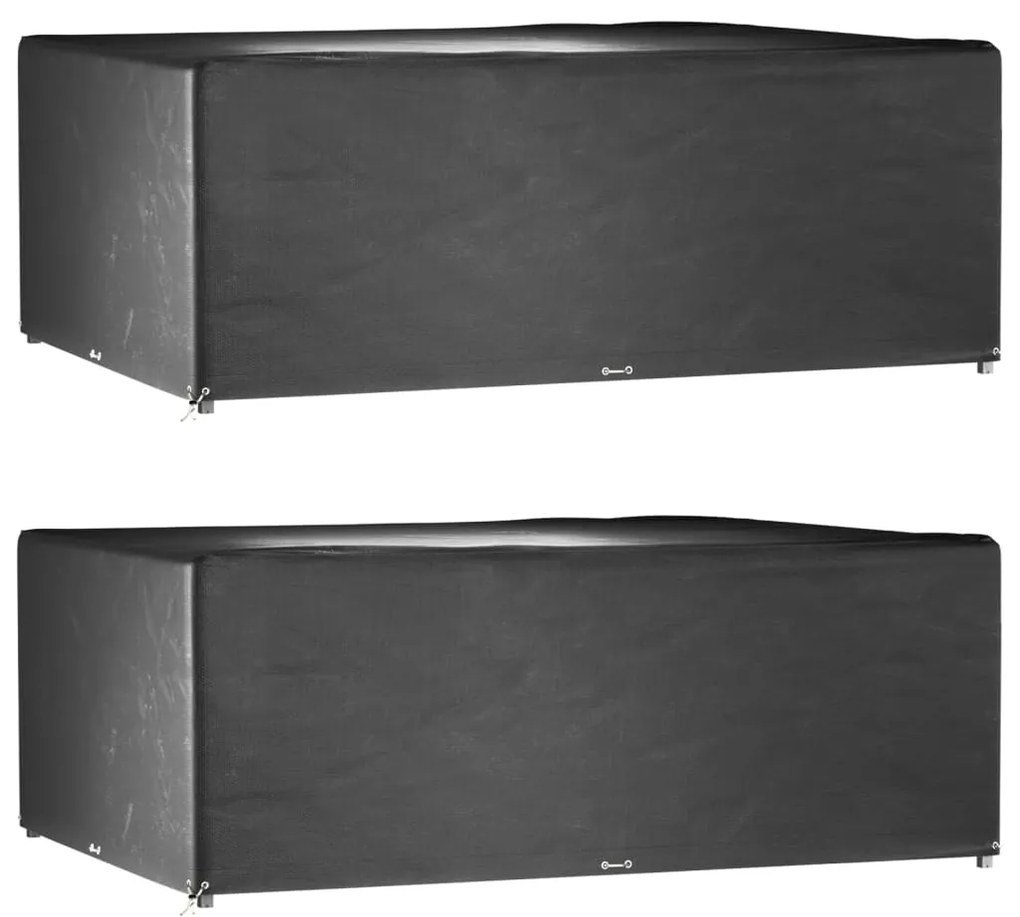 vidaXL Huse mobilă grădină, 2 buc, 16 ocheți 300x250x90cm, rectangular