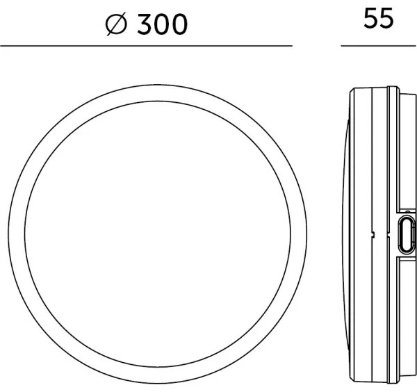 Plafonieră LED cu senzor pentru baie NAIROS LED/18W/230V IP65 cm alb + telecomandă