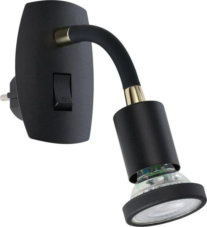 Eglo PARRINI 300912 - Lampă LED pentru priză, 1x GU10/4,5W/230V, neagră