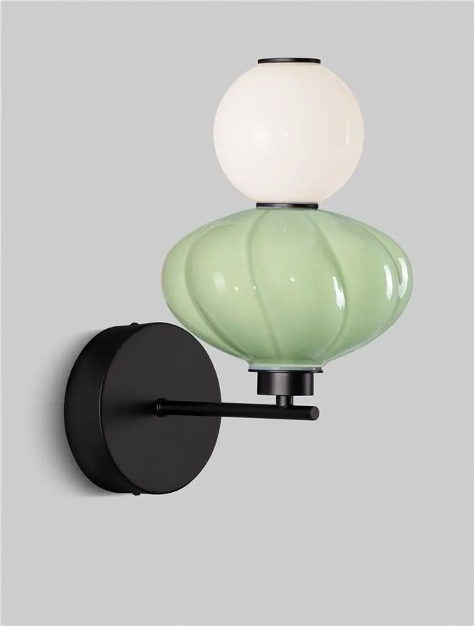 Aplica de perete LED decorativa ceramica Alb, Verde, ONETA
