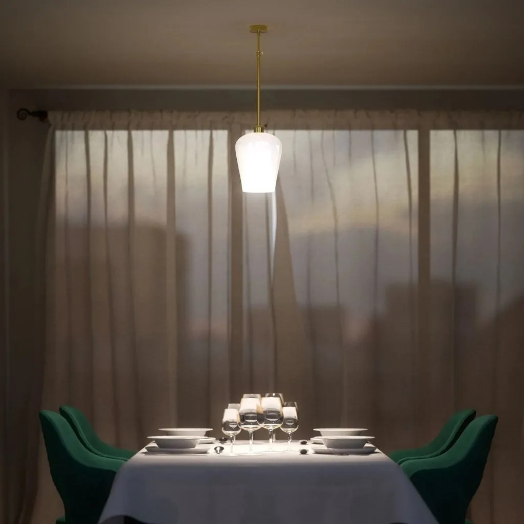 Lustra design italian din alama si sticla Talis