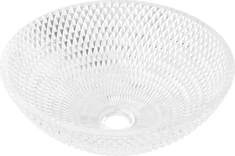 Mexen Olza lavoar de sticlă montat pe blat 42 x 42 cm, transparent - 24094200