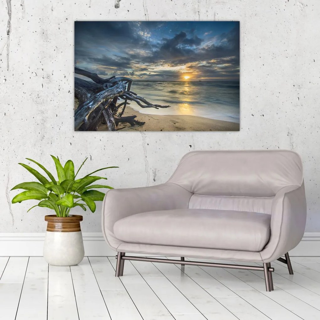 Tablou cu marea în apus de soare (90x60 cm)