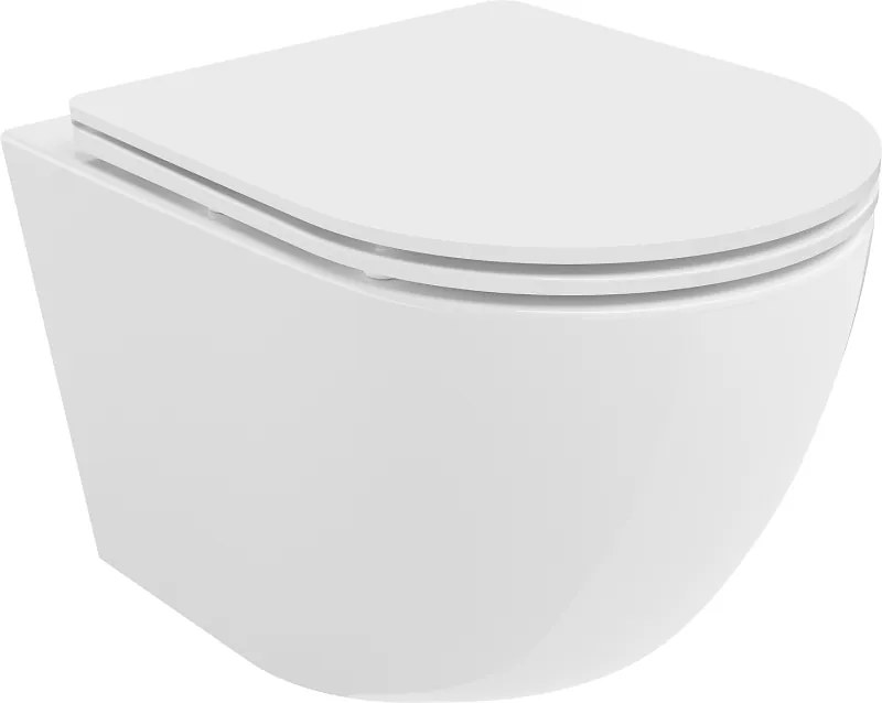 Mexen Lena vas wc Rimless cu scaun slim cu închidere lentă, duroplast, alb lucios - 30220300