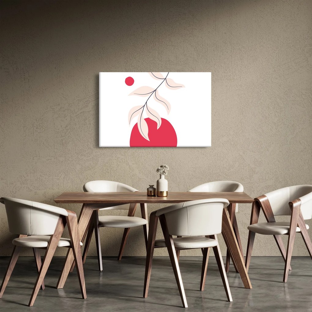 Tablou - Abstracție florală roz N⁰2 (90x60 cm)