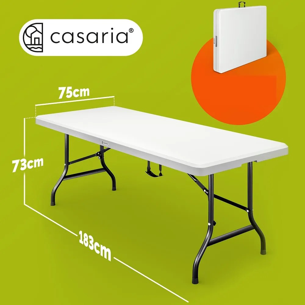 Masa pliabilă pentru bufet KAMIL, 76x183x74cm, alb Casaria