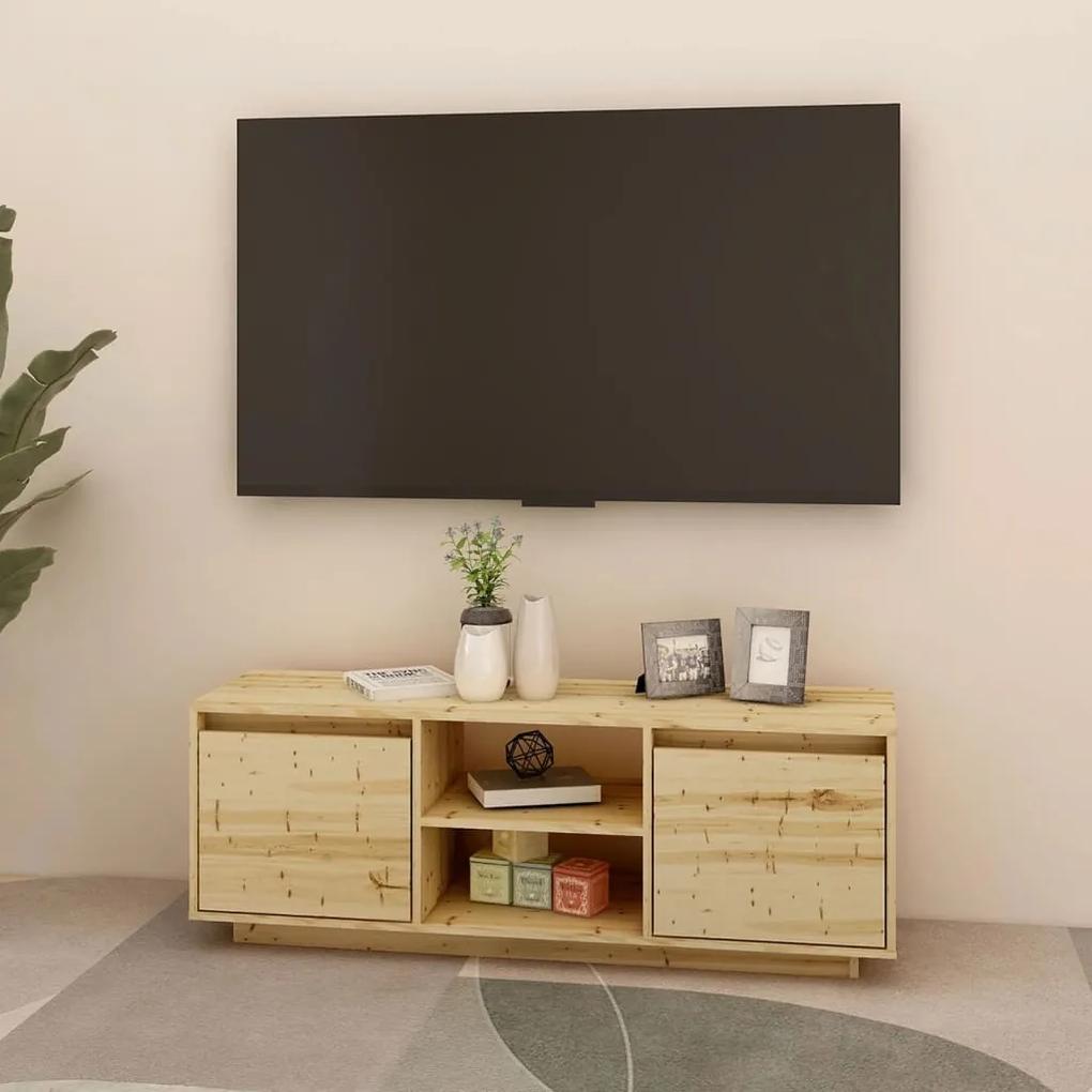 Comoda TV, 110x30x40 cm, lemn masiv de brad