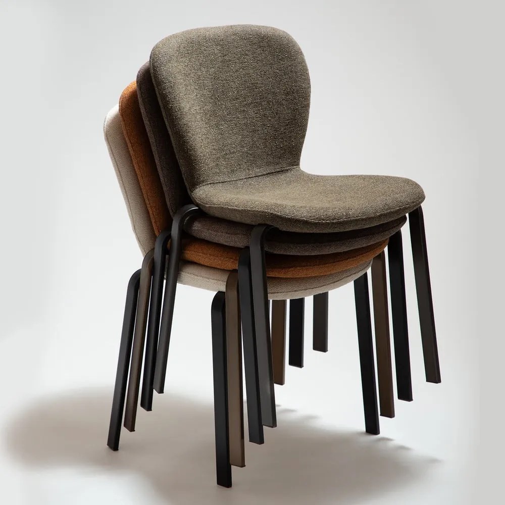 Scaun de dining kaki tapițat Heap – DAN-FORM Denmark