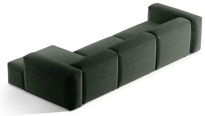 Colțar verde (cu colț pe partea dreaptă/cu șezlong) Bergamo – Cosmopolitan Design