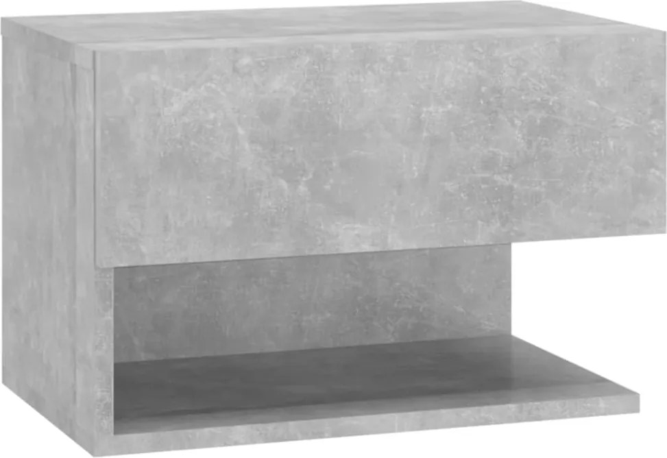 vidaXL Noptieră de perete, gri beton