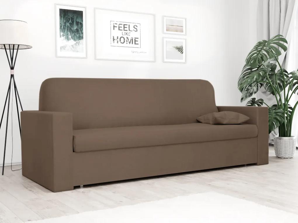 Husa elastica pentru canapea cu 3 locuri Classic maro inchis