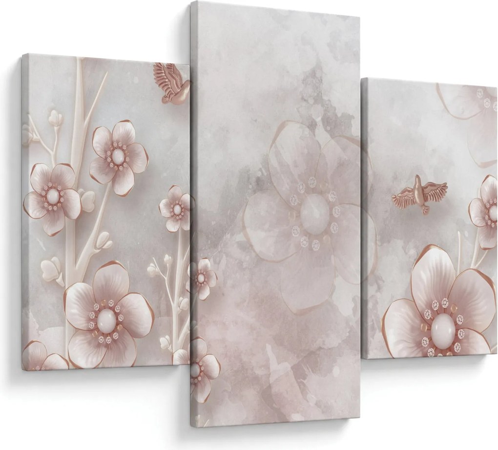 Tablou - Flori roz (90x60 cm)