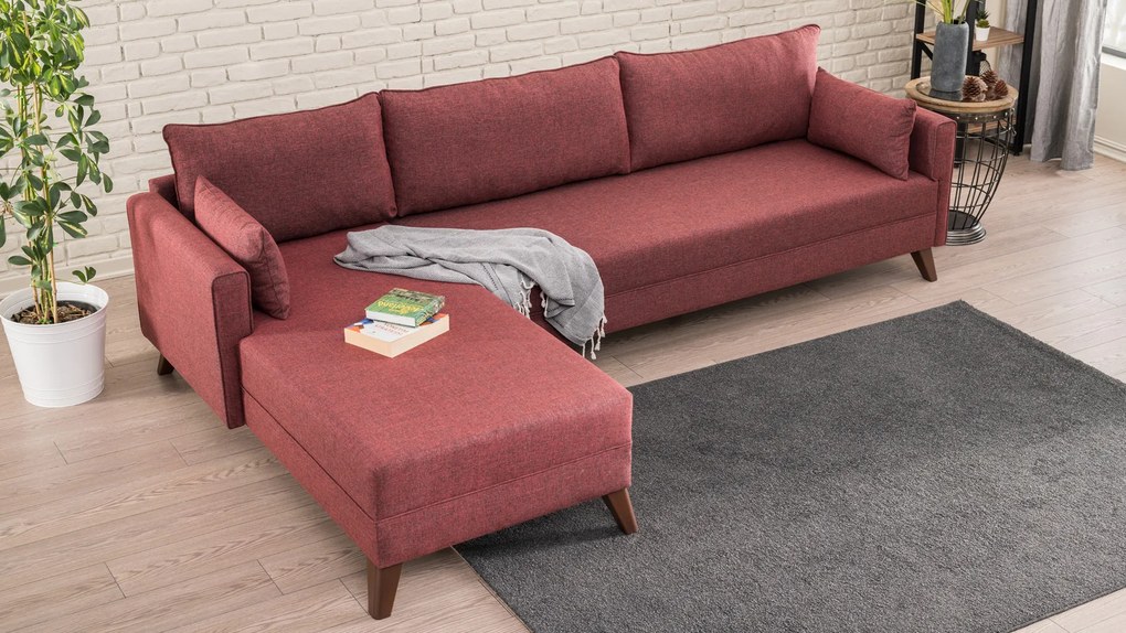 Canapea extensibilă Bellina 1 (bordo) (S). 1063027