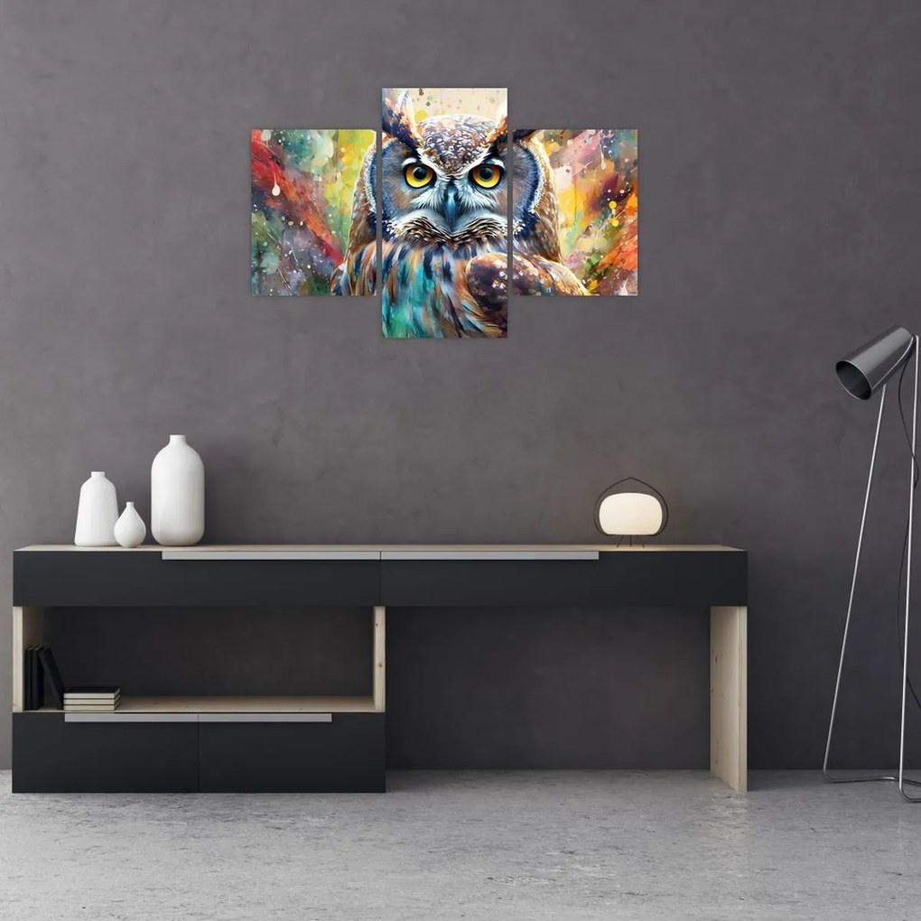 Tablou - Pictură de o bufniță (90x60 cm)