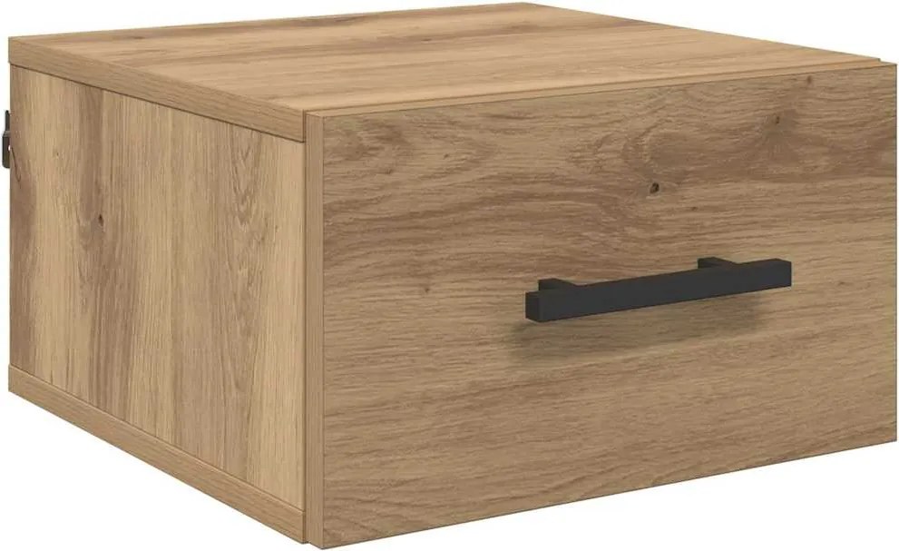 vidaXL Dulap de noapte stejar artizanal 35 x 35 x 20 cm Lemn compozit