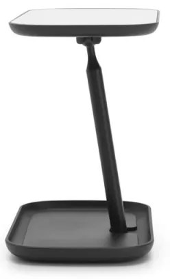 Oglindă cu suport pentru accesorii Brabantia ReNew 1004184, 28.3x20x12.6 cm, Bază antiderapantă, reglabilă la 360°, Gri închis
