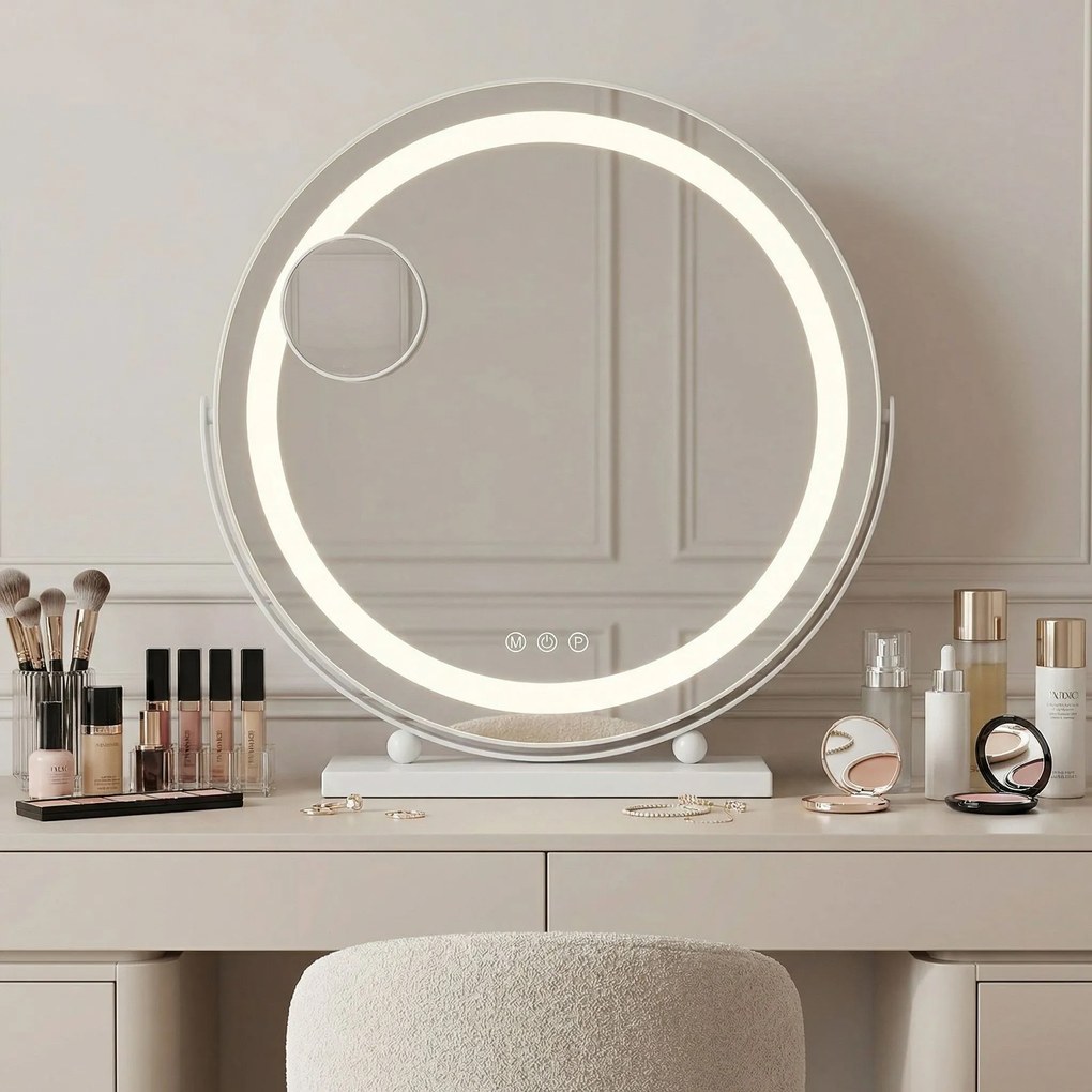 Oglindă LED MAKE-UP White 40 cm